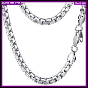 Flat Link Chain Necklace Silver Stainless